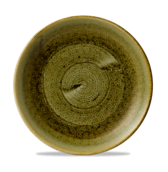 Plume Olive Coupe Plate